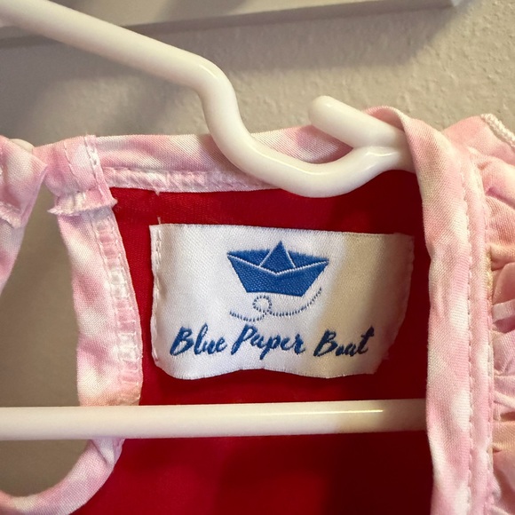 Red Ruffled Top with Heart Envelope Design - Picture 3 of 3